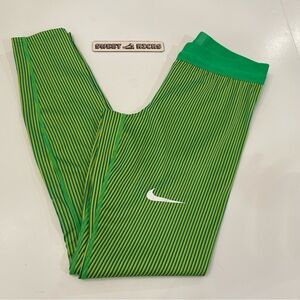 Nike Pro Elite Track Women's Tights Made in USA Green Yellow Brazil